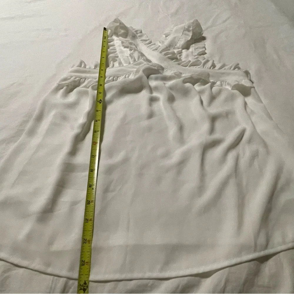 J.crew White‎ Drapey Wrap Chiffon front top